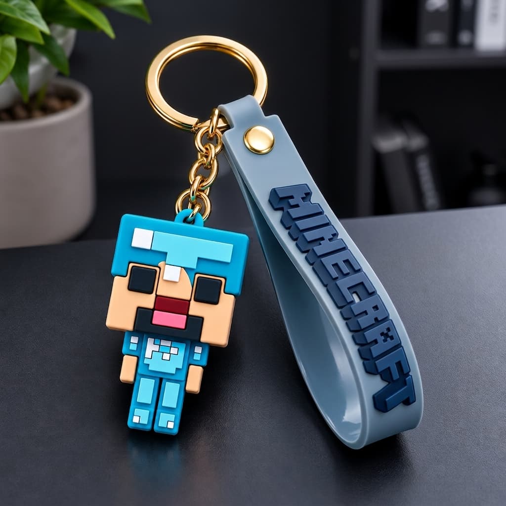 MINECRAFT SILICONE KEYCHAIN